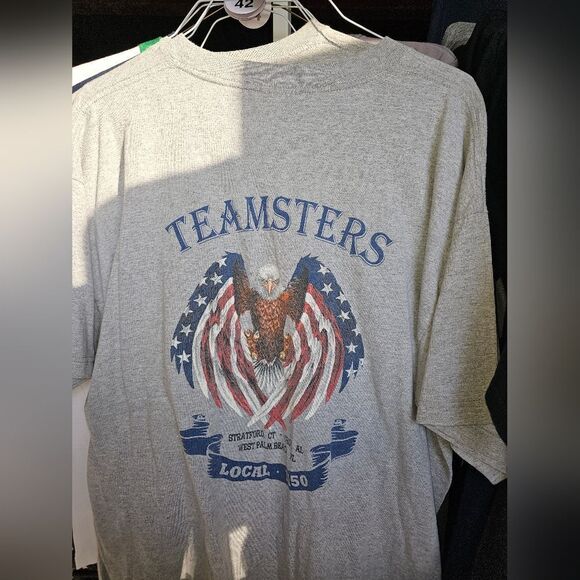 T-shirt men Gray size xxl teamster local 041 - Picture 2 of 4